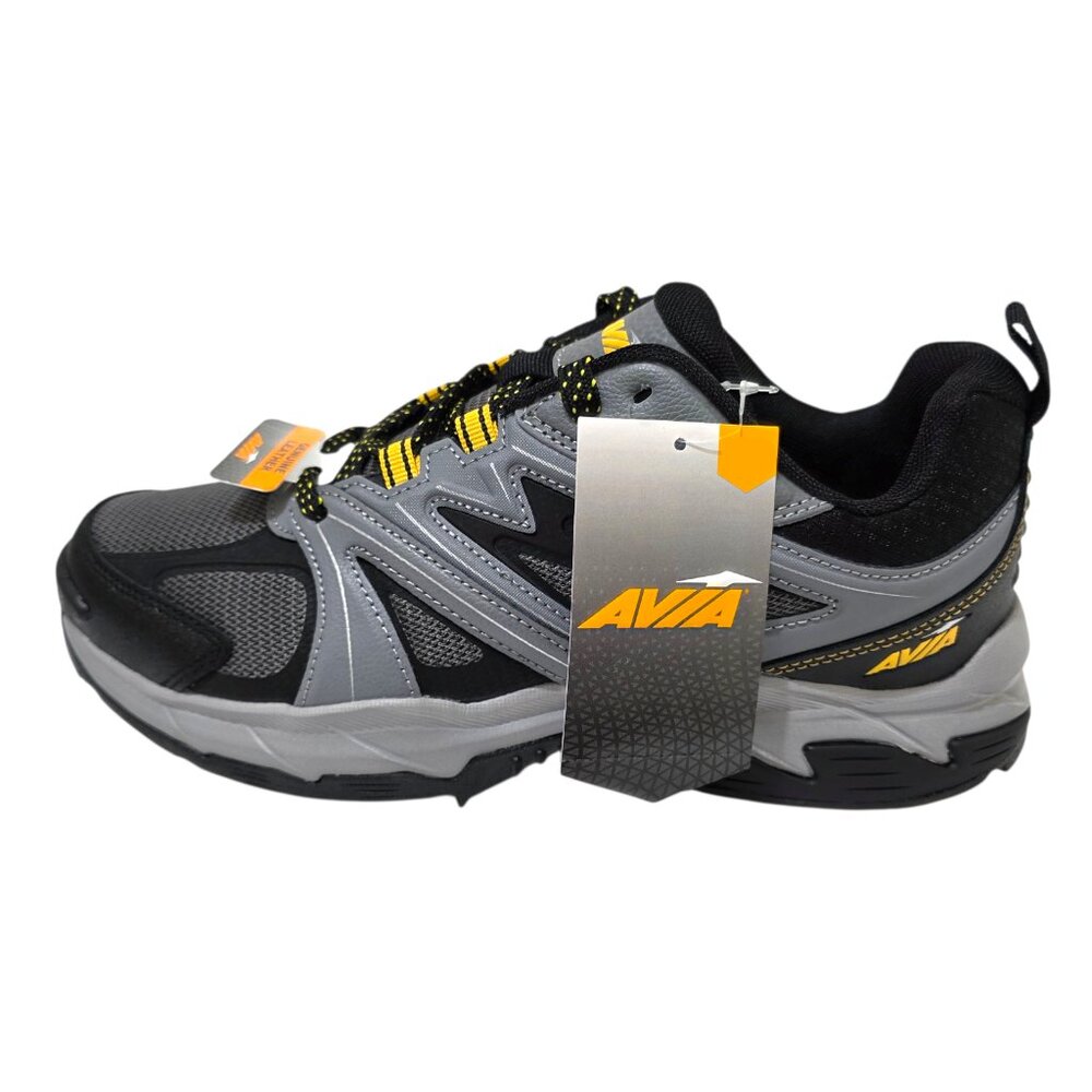 Avia Mens Talus Athletic Walking Rugged Trail Sneakers Shoes 9.5-13 Gray Lace-up